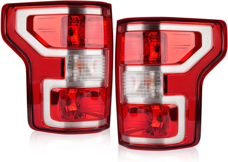 OKLPF Rear Brake Tail Light Compatible With 2018 2019 2020 Ford F150 F-150 Replace JL3Z-13404-H JL3Z-13405-H,Replace Red Taillight Assembly,Included Bulbs and Harness,Driver and Passenger Side - Image 2